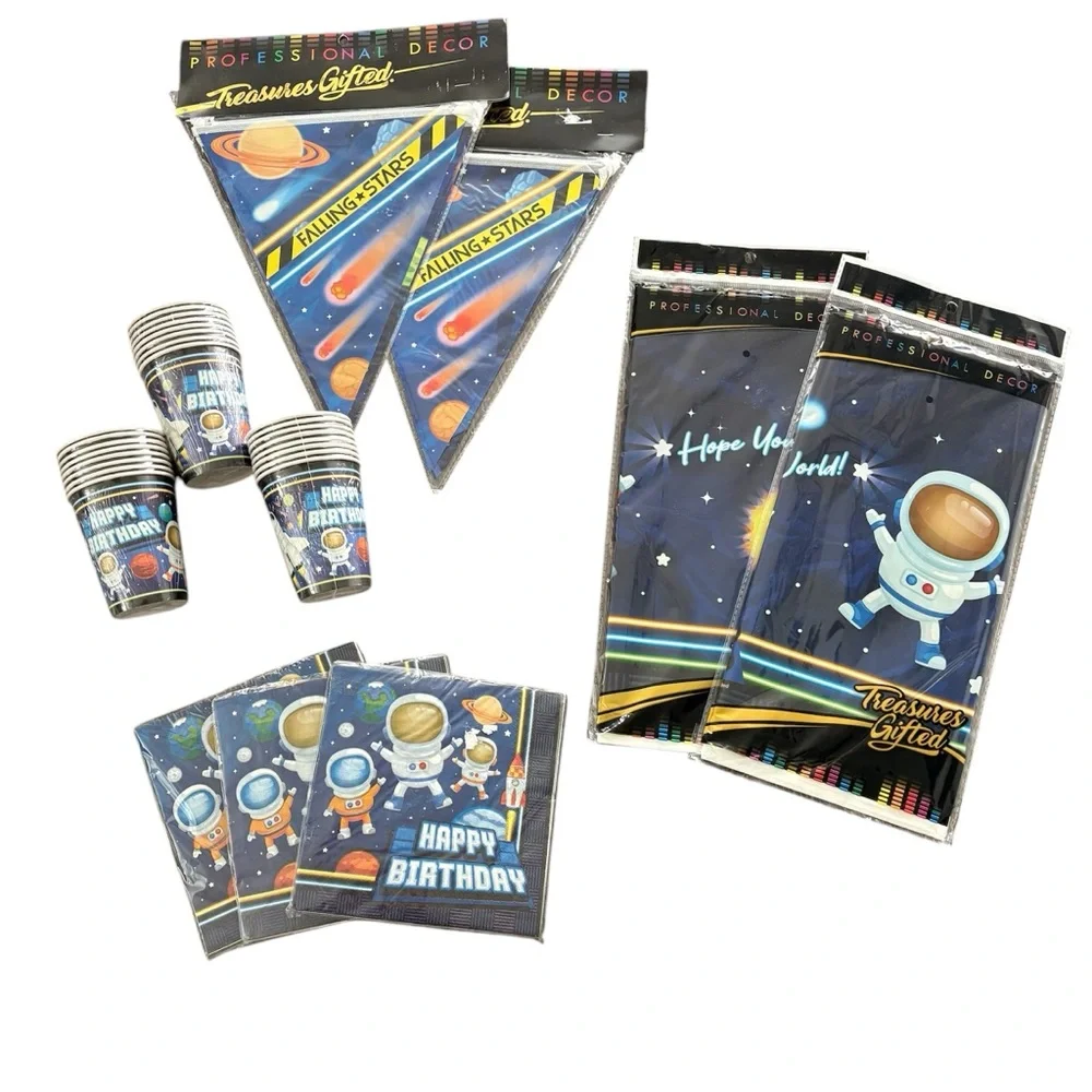 Outer Space Astronaut Rocket Birthday Themed Party Supplies
